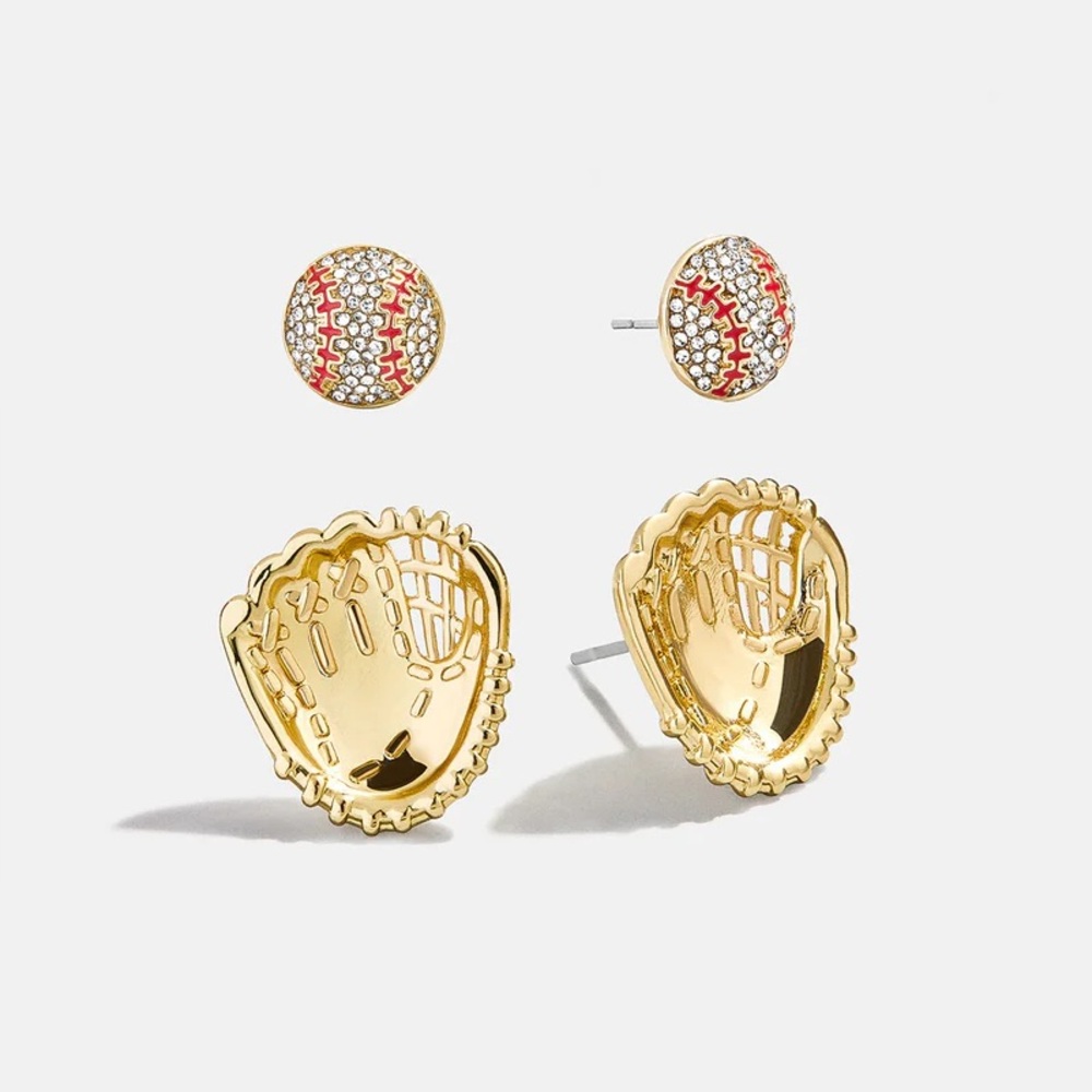 Baublebar Perfect Catch Baseball + Glove Earrings NEW